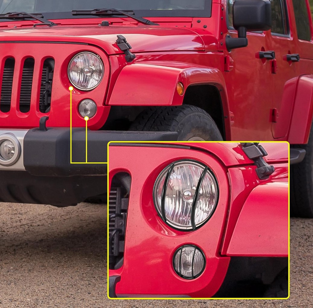 ფარის WRANGLER დამცავი (კომპლექტი) რკინა, შავი JK